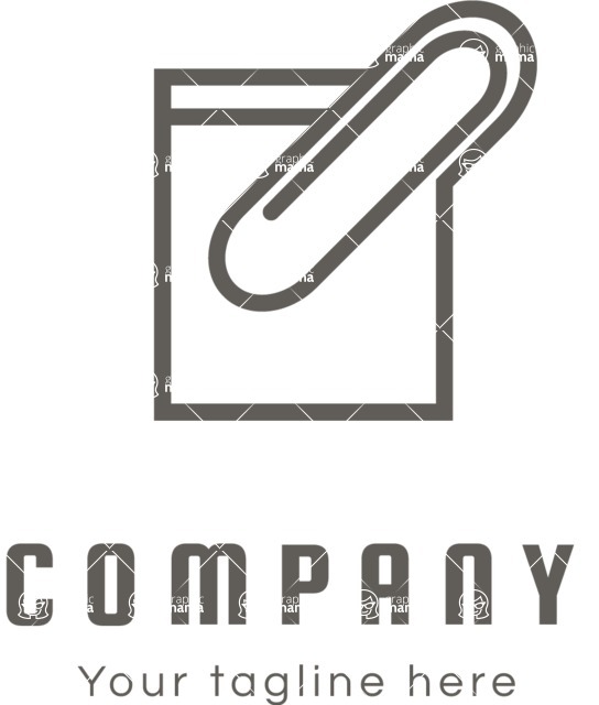 Business Logo Templates - vector graphics in a pack from GraphicMama - Business Data Company Logo Design - Black and White